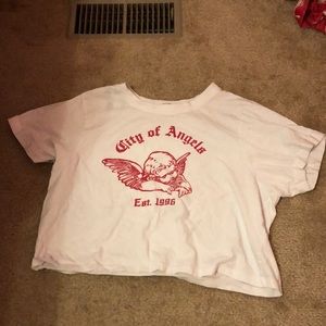 White and red crop top